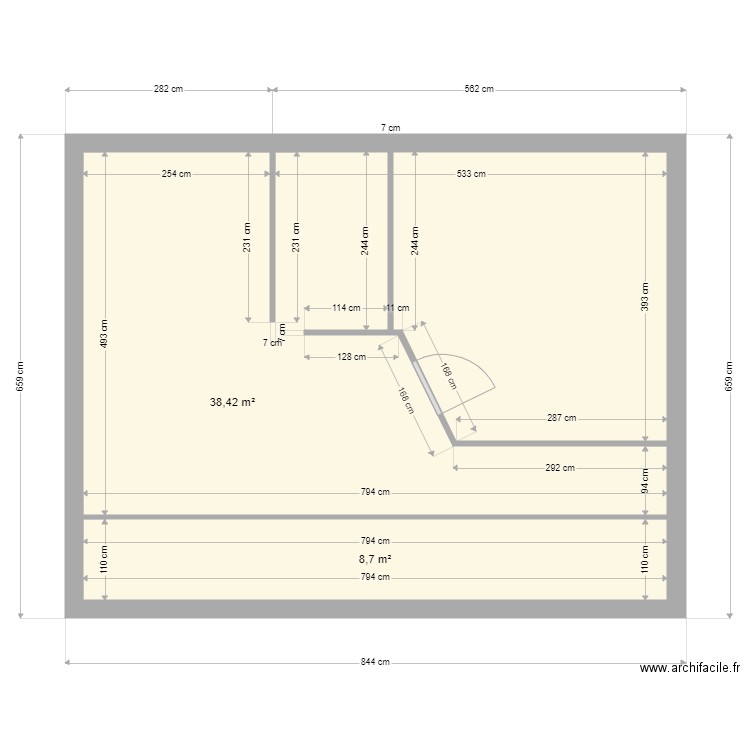 etage maison melo. Plan de 0 pièce et 0 m2