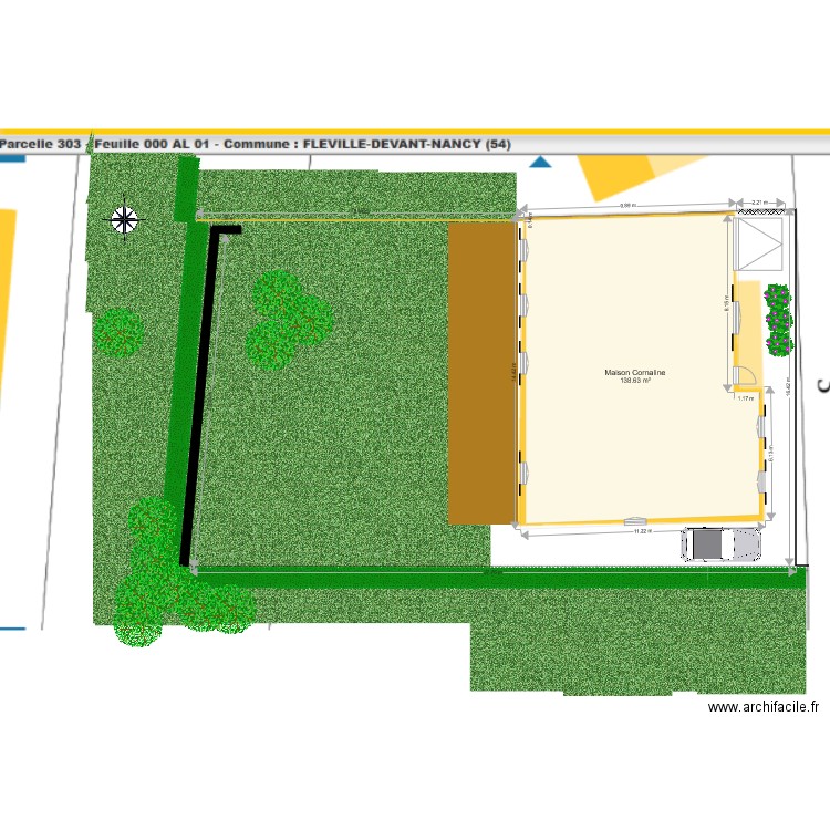 Plan de masse clôture après. Plan de 0 pièce et 0 m2