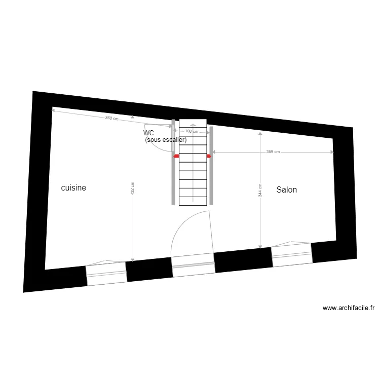LEWI rez de chauss&eacute;e. Plan de 