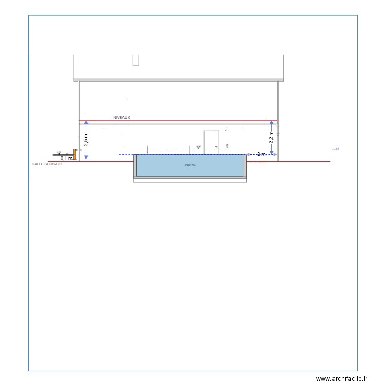 IMPLANTATION BASSIN 7X4. Plan de 0 pièce et 0 m2