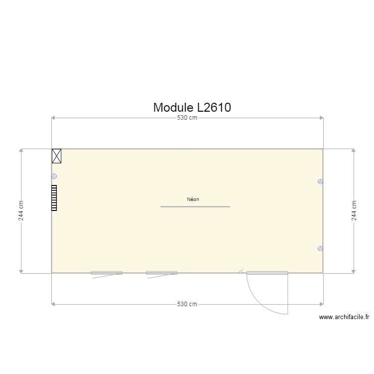 Module L2610. Plan de 0 pièce et 0 m2