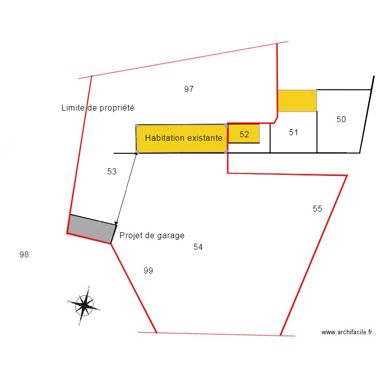 masse 45. Plan de 0 pièce et 0 m2