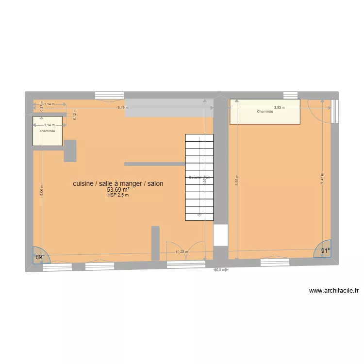 RDC sejour salon Bastide. Plan de 