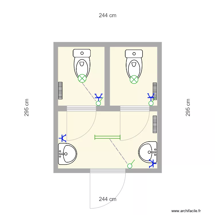 WC 24. Plan de 