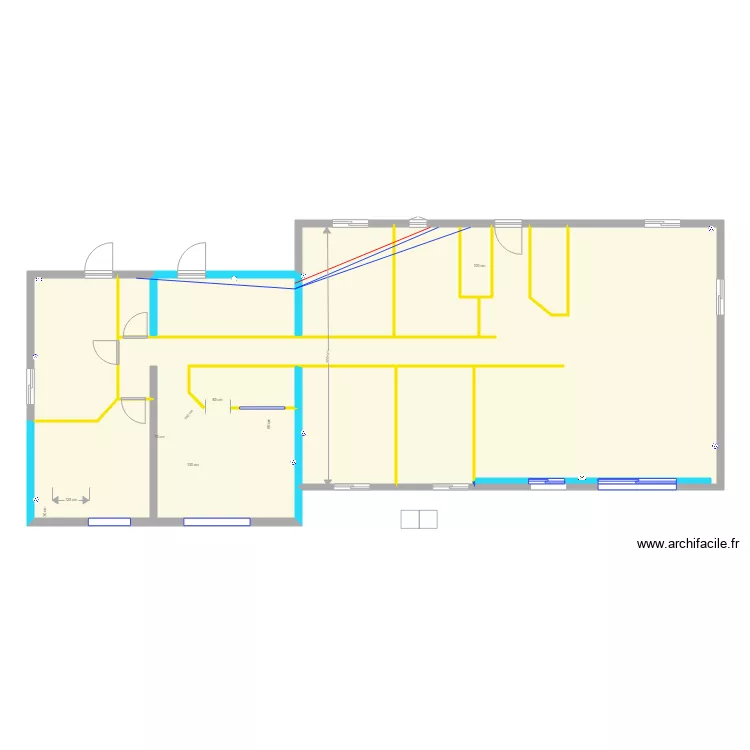 plan electricit&eacute; et plomberie cloison premiere partie. Plan de 