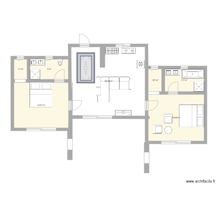 Maison ourika. Plan de 0 pièce et 0 m2