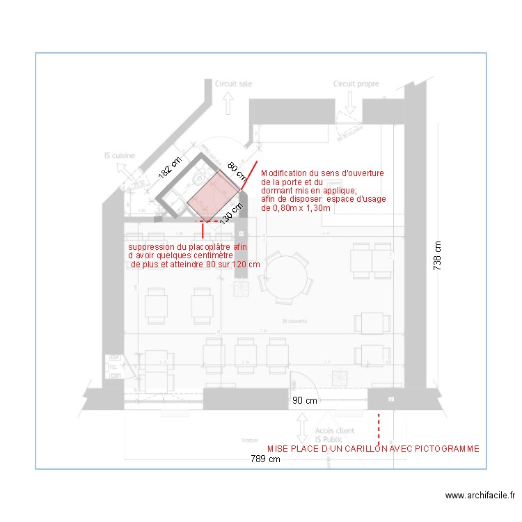 PLAN V1 TRAVAUX. Plan de 0 pièce et 0 m2