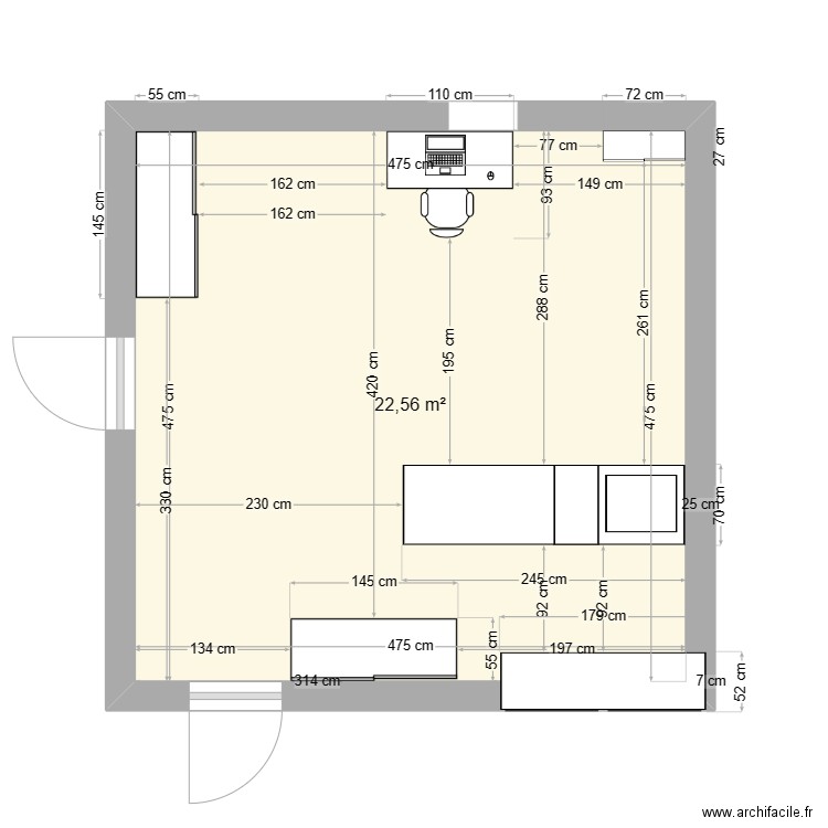 chambre. Plan de 0 pièce et 0 m2