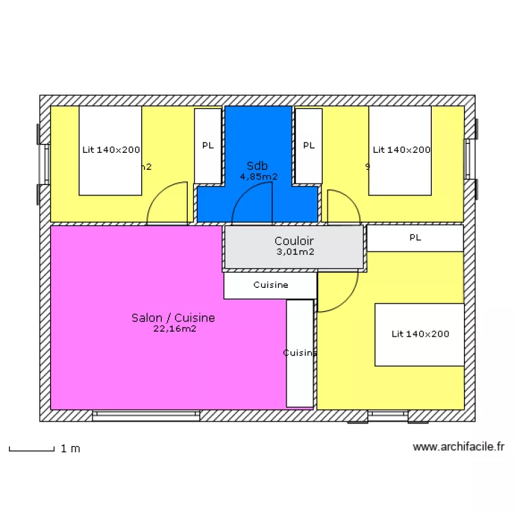 T4 72m². Plan de T4 72m². Plan de