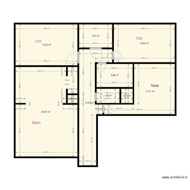 Cours Dauphiné. Plan de 10 pièces et 80 m2