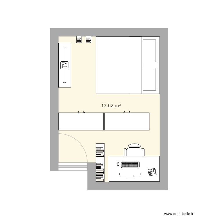 Chambre Thithi. Plan de 0 pièce et 0 m2