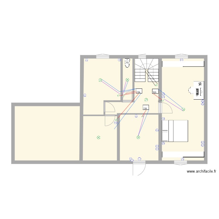 ECLAIRAGE 1ER ETAGE. Plan de 0 pièce et 0 m2