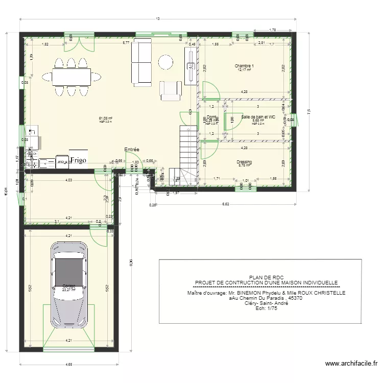 ETAGE. Plan de 