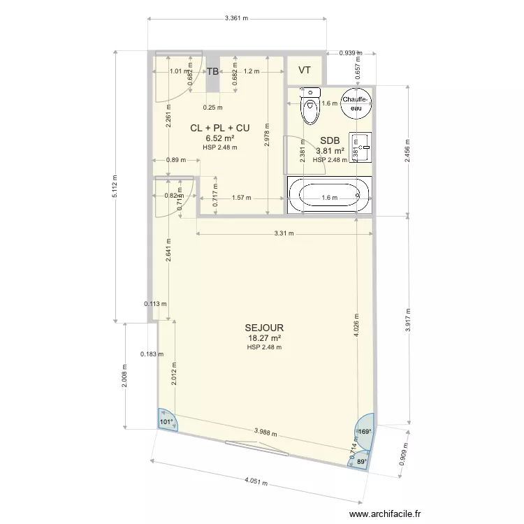 STUDIO NEIL. Plan de STUDIO NEIL. Plan de
