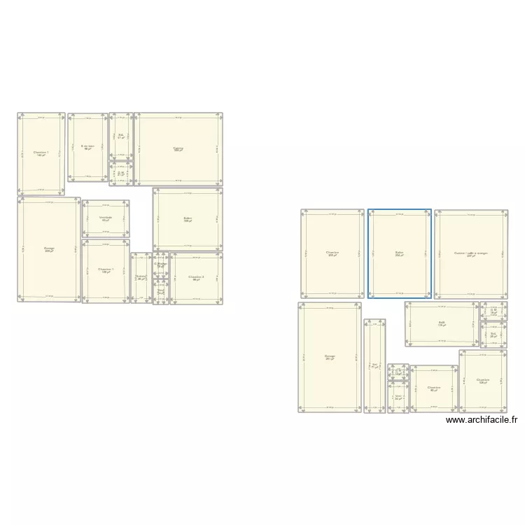 Maison 1. Plan de 