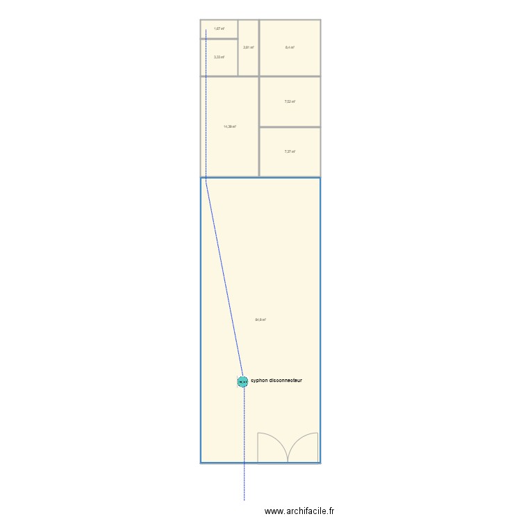 colinet ass. Plan de 8 pièces et 130 m2