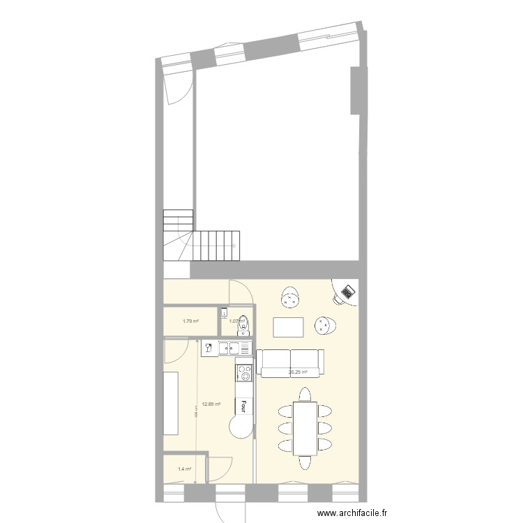 appartement rdc 1. Plan de 0 pièce et 0 m2