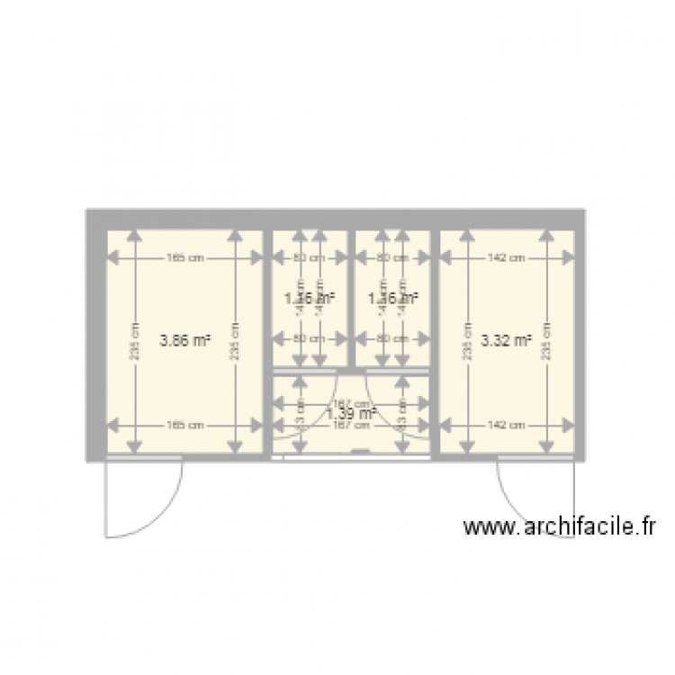 plan existant toilettes public Caudron. Plan de 0 pièce et 0 m2