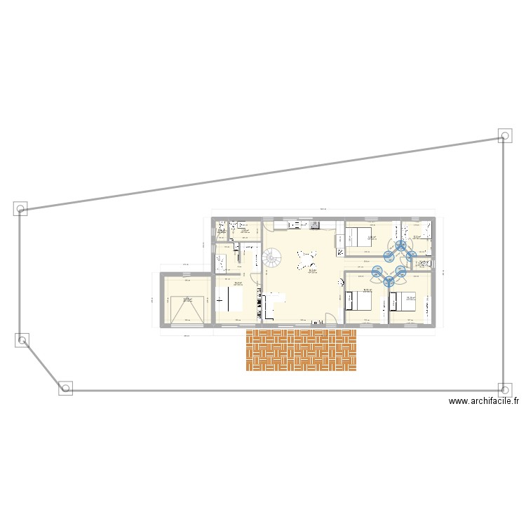 aste beon 2. Plan de 10 pièces et 127 m2