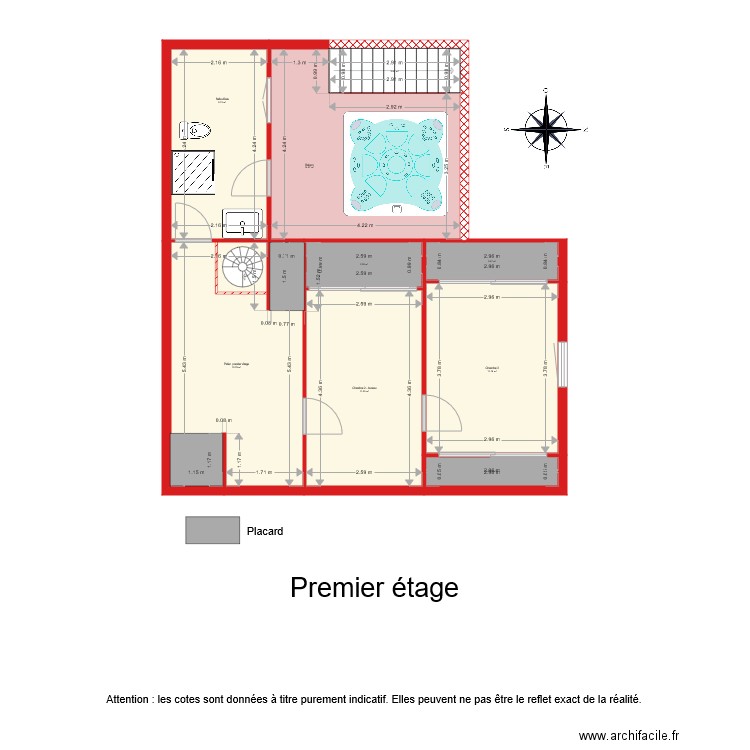 BI 1335 DELACROIX PREMIER ETAGE. Plan de 0 pièce et 0 m2