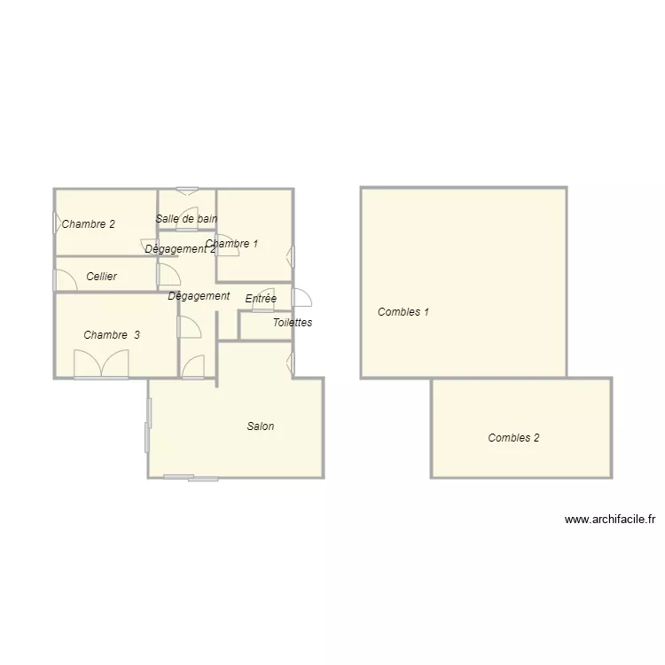 Croquis SALIBA. Plan de 