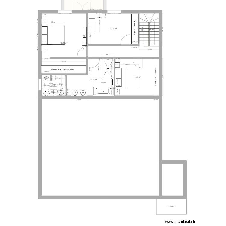 GRANGE APPARTEMENT. Plan de 23 pièces et 485 m2