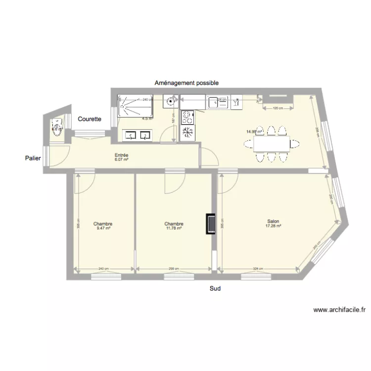 54 CHO 2EME ETAGE. Plan de 