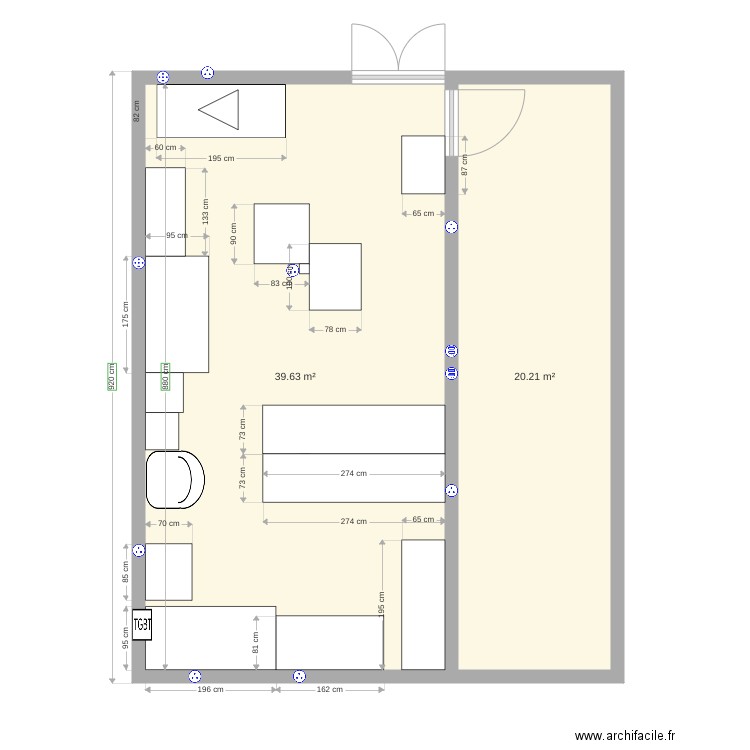 Plan local LDB Côté Est . Plan de 0 pièce et 0 m2