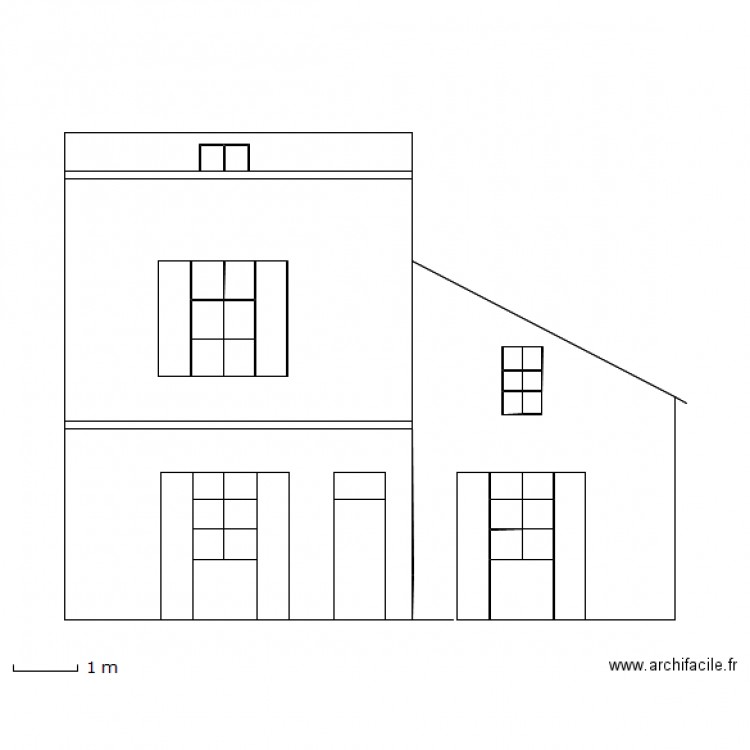 facade sud st lambert  apres travaux. Plan de 0 pièce et 0 m2