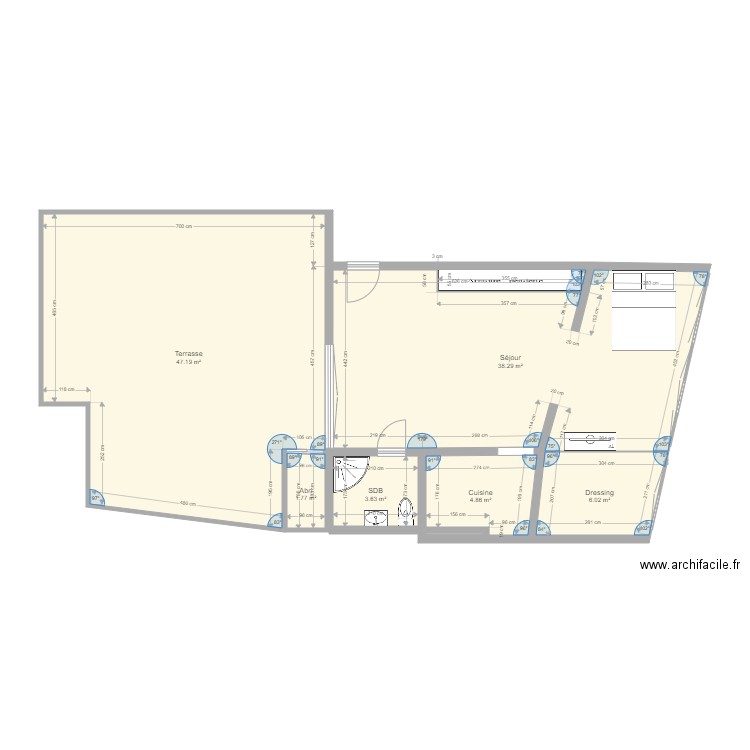 Gaulle 9 bte 101 studio. Plan de 0 pièce et 0 m2