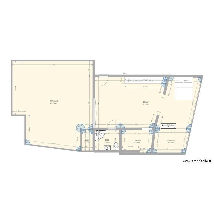 Gaulle 9 bte 101 studio. Plan de 0 pièce et 0 m2