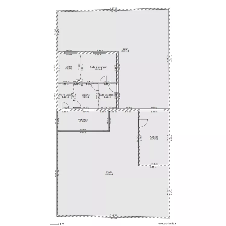 Maison-BREST-TERRAIN. Plan de 