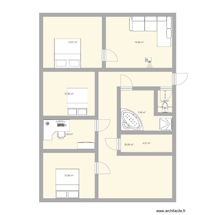 Plan Maison Semi enterrée V2 Par MagaliFeng ️ ArchiFacile — free download