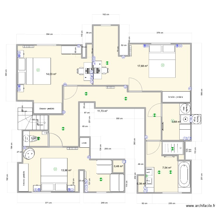 Pornichet1er BaseV7. Plan de 9 pièces et 71 m2