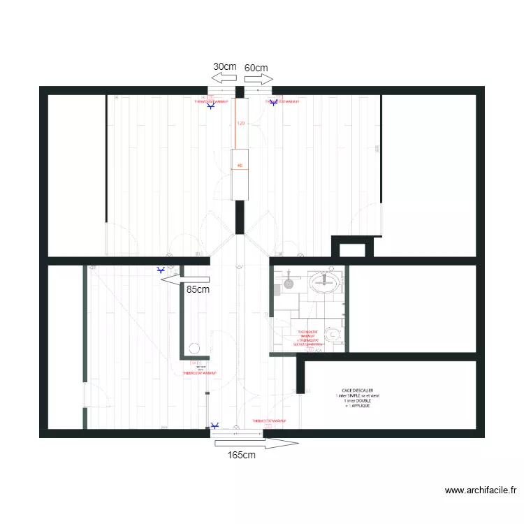 Combles 10surdix. Plan de 
