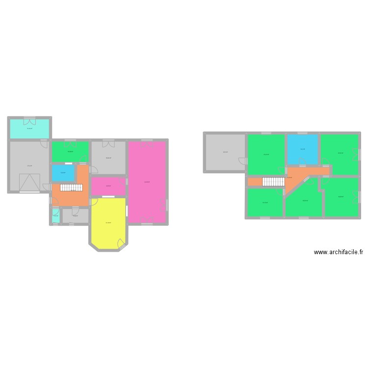 Coreaux. Plan de 19 pièces et 307 m2