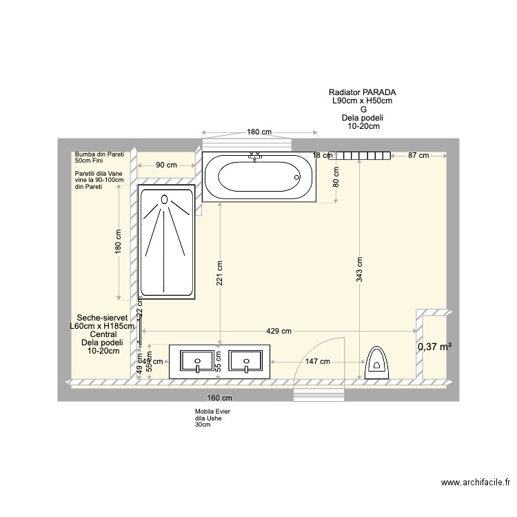 Anthony  Weemaels Salle de Bain . Plan de 0 pièce et 0 m2