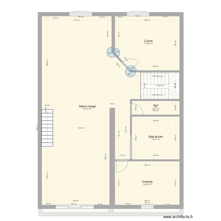 la gouillarde. Plan de 16 pièces et 374 m2