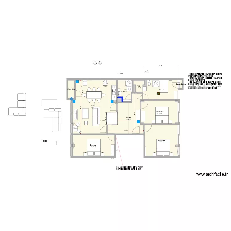 Place Baille mobilier Salon SRA 6. Plan de 