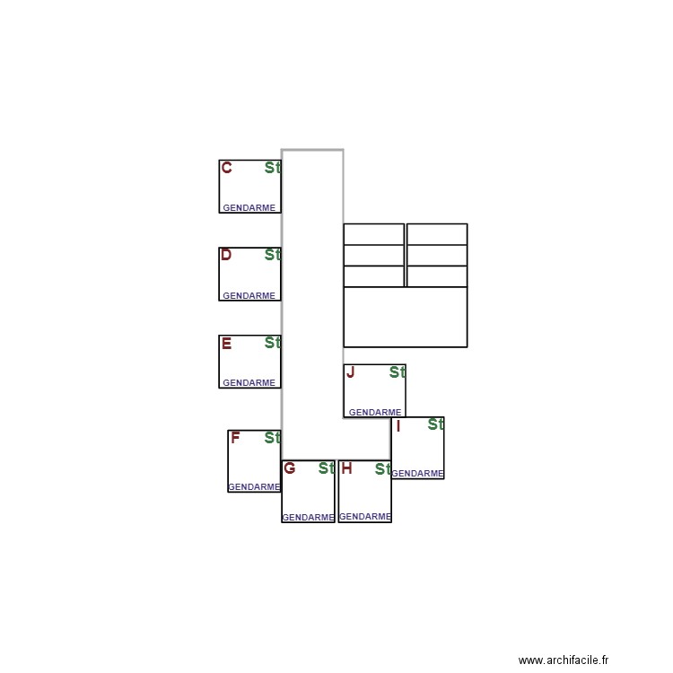 Arolles C 2 ème étage . Plan de 0 pièce et 0 m2