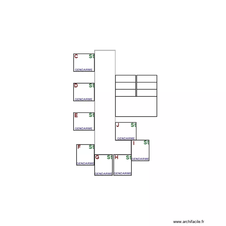 Arolles C 2 &egrave;me &eacute;tage . Plan de 