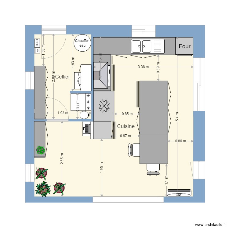 Cuisine 05. Plan de 0 pièce et 0 m2
