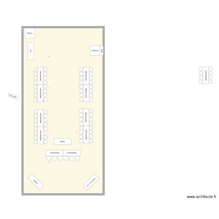 Composition plan de tables mariage - 2. Plan de 1 pièce et 300 m2