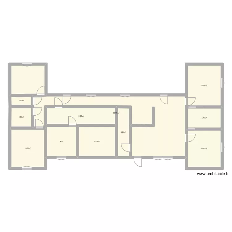 CLINIQUE. Plan de 11  et 143 m²