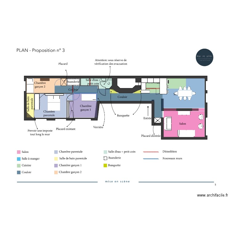Pereire 3. Plan de 0 pièce et 0 m2