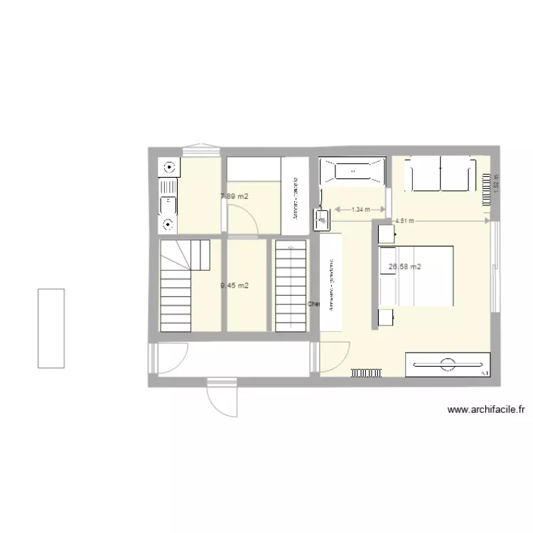 CHAMBRE 41. Plan de 0 pièce et 0 m2