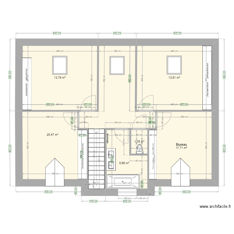 TANDJIGORA NIAKATE ETAGE R01.2. Plan de 6 pièces et 72 m2