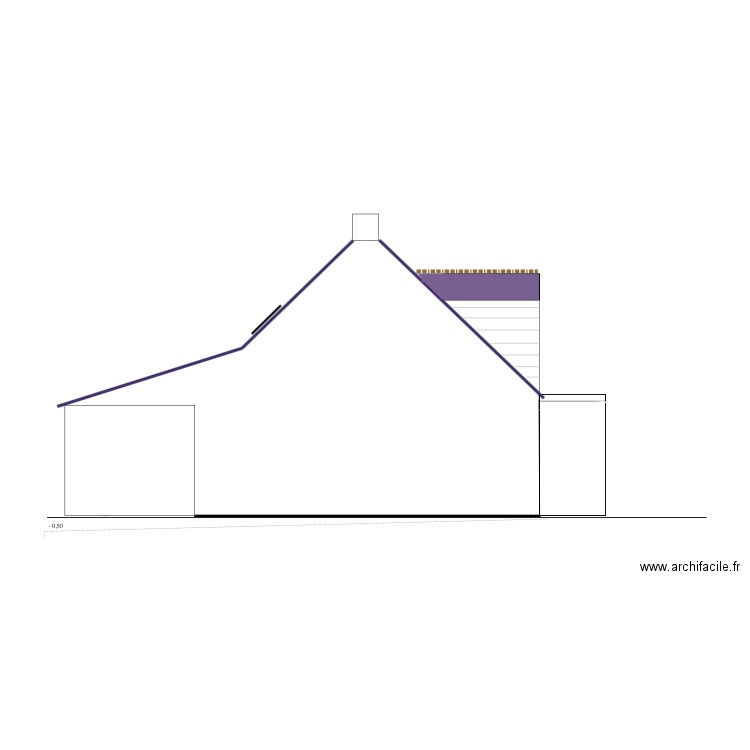 Pignon Ouest DP existant 3. Plan de 0 pièce et 0 m2