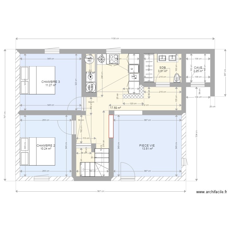 PLAN DU RDC PROJET AMENAGEMENT . Plan de 0 pièce et 0 m2