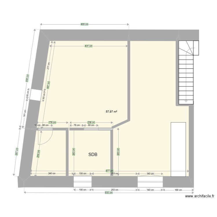 mezzanine grange 1. Plan de 0 pièce et 0 m2